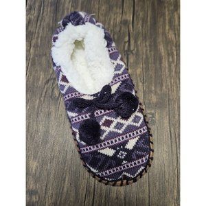 Muk Luks Womens Ballerina Slippers Purple